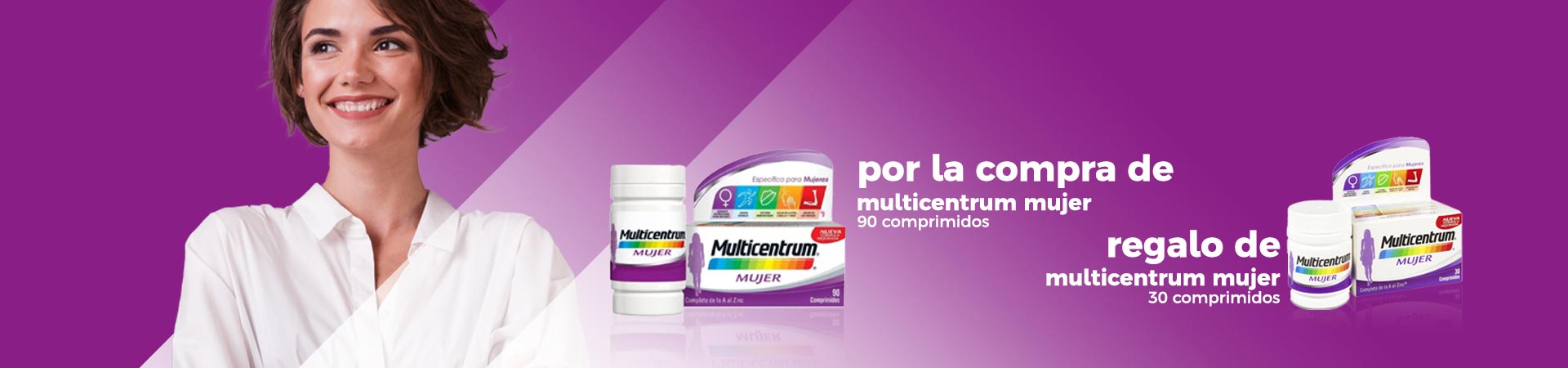 por la compra de multicentrum mujer 90 comprimidos regalo multicentrum mujer 30 comprimidos